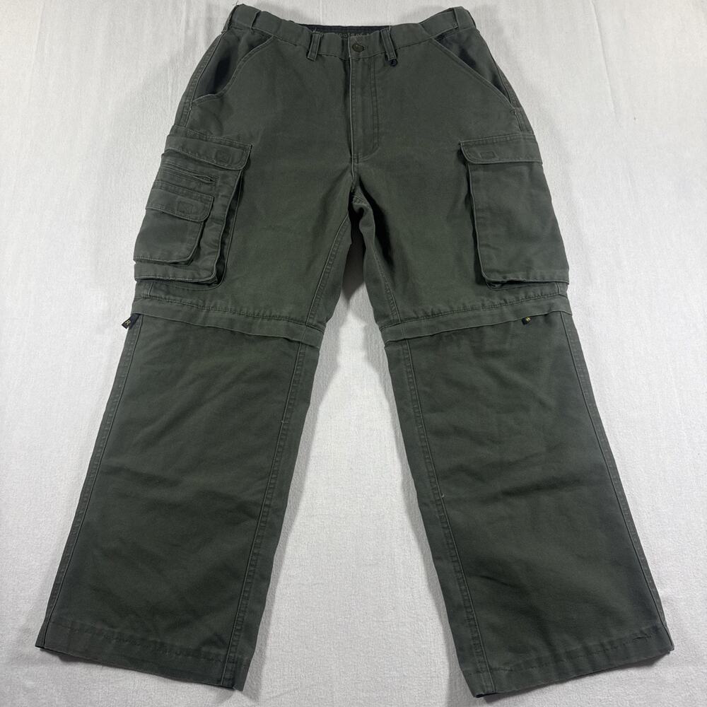 Boy Scouts of America BSA Convertible Uniform Cargo Pants 30 Green Stretch Waist